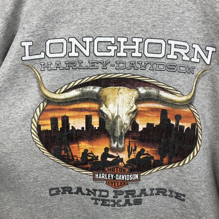 Harley-Davidson Advertising Pullover Hoodie, Men's XL cotton gray type Vintage Second Hand