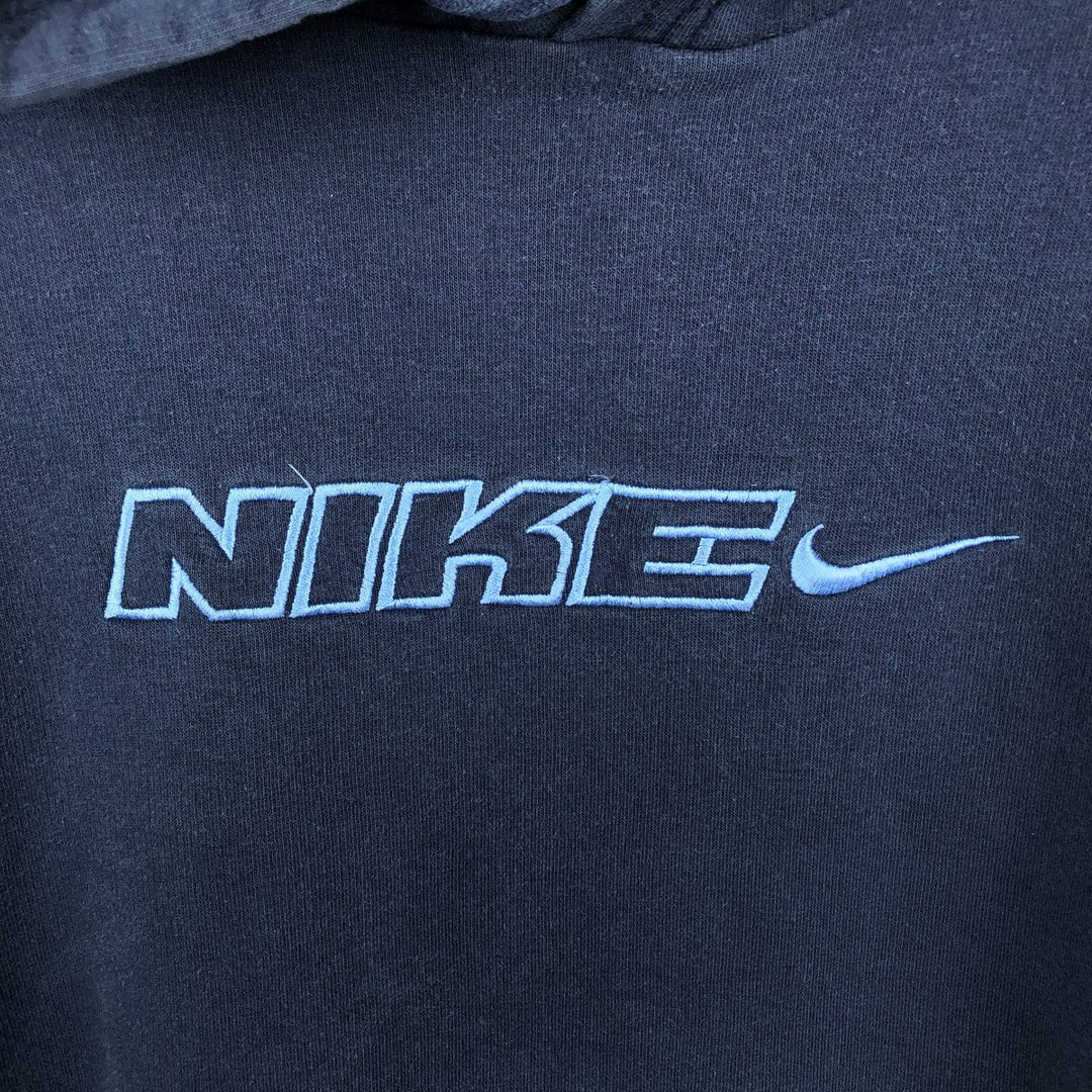 90s-00'S Nike Sweatshirt Pullover Hoodie, Men's XL equivalent, Vintage cotton navy blue type Vintage Second Hand