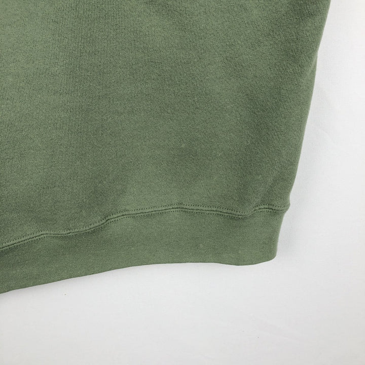 90s-00'S Nike Center Logo Sweatshirt Pullover Hoodie, Men's Size L (Equivalent), Vintage cotton green type yellow green Vintage Second Hand