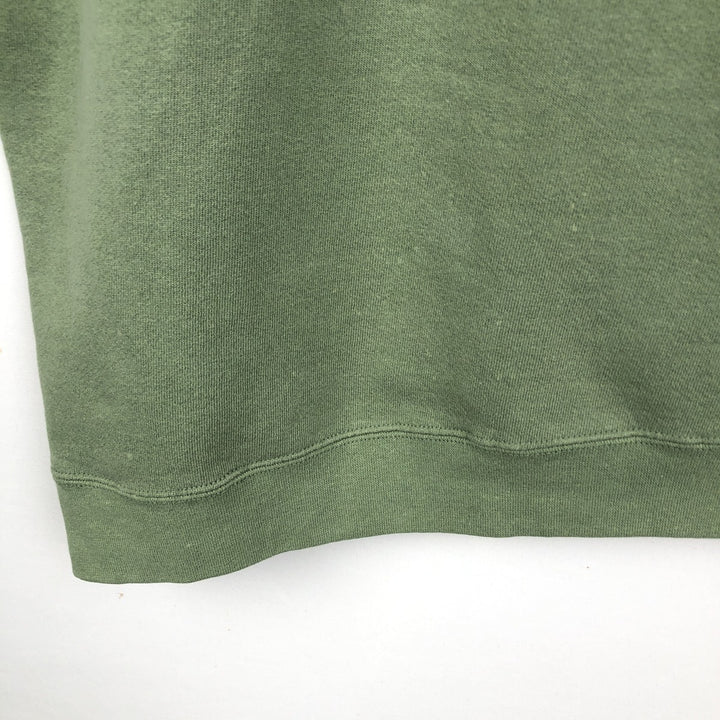 90s-00'S Nike Center Logo Sweatshirt Pullover Hoodie, Men's Size L (Equivalent), Vintage cotton green type yellow green Vintage Second Hand