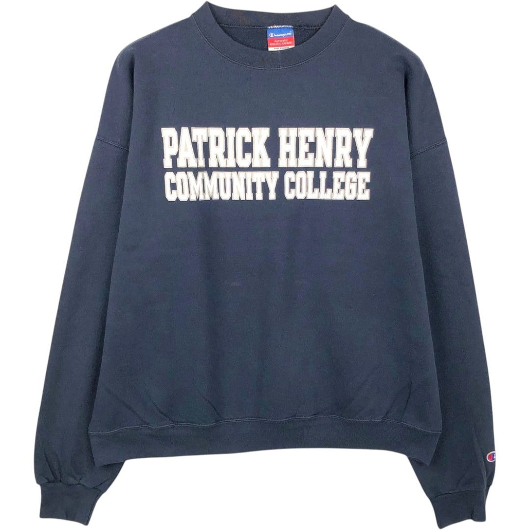 Champion Authentic Athletic Apparel College Sweatshirt, Men's Size XL cotton navy blue type Vintage Second Hand