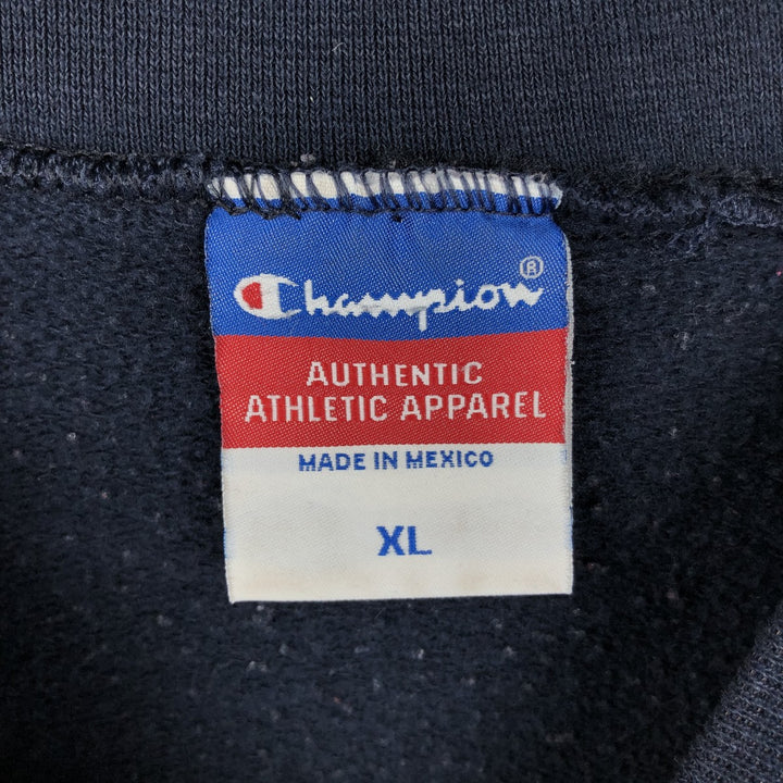 Champion Authentic Athletic Apparel College Sweatshirt, Men's Size XL cotton navy blue type Vintage Second Hand