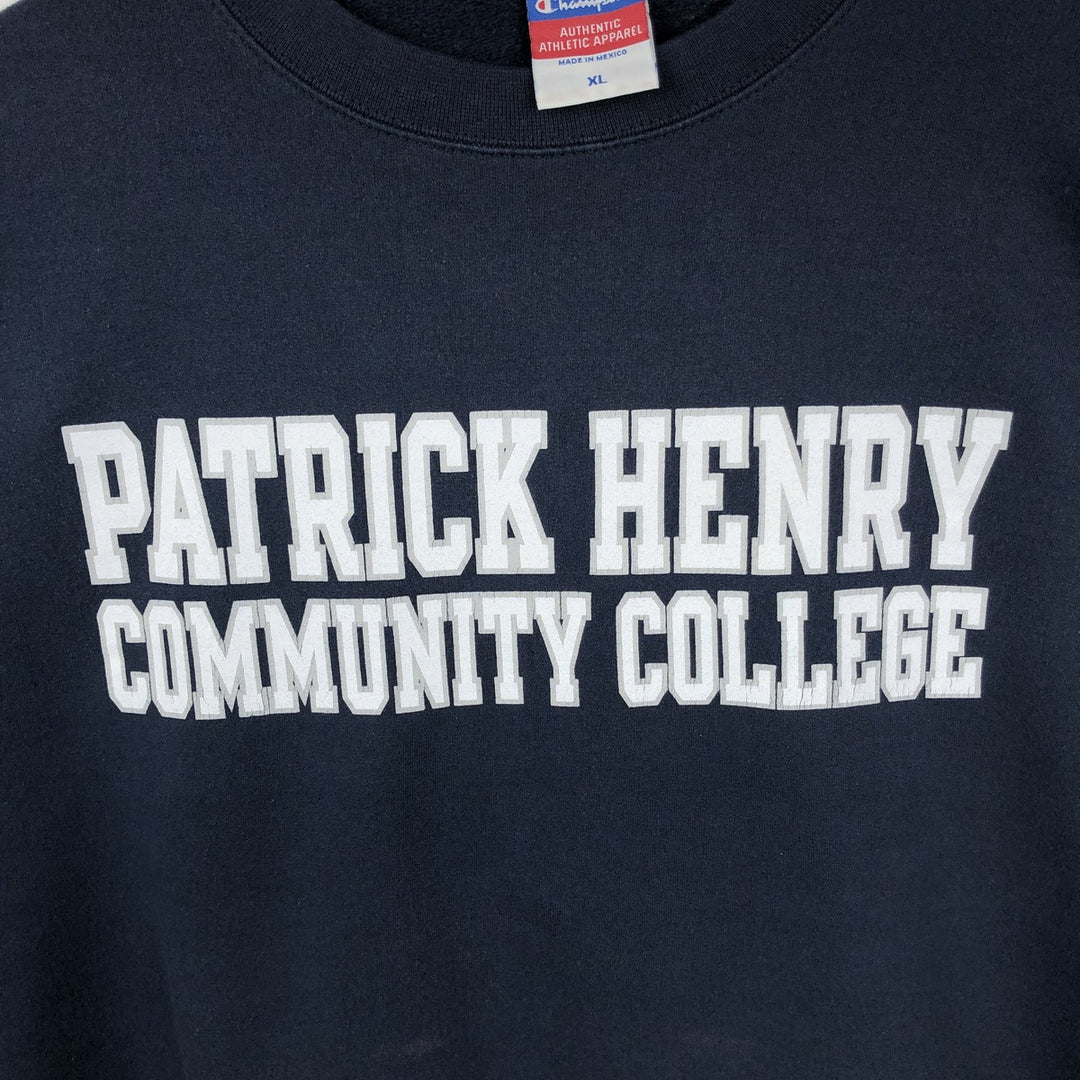 Champion Authentic Athletic Apparel College Sweatshirt, Men's Size XL cotton navy blue type Vintage Second Hand