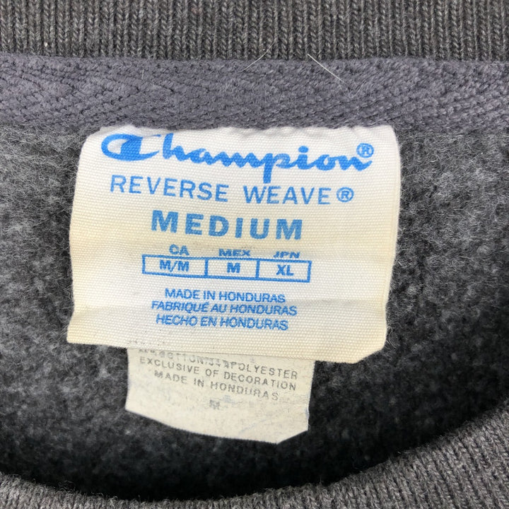 Champion REVERSE WEAVE Reverse Weave Printed Sweatshirt Trainer Men's M size cotton Charcoal Vintage Second Hand