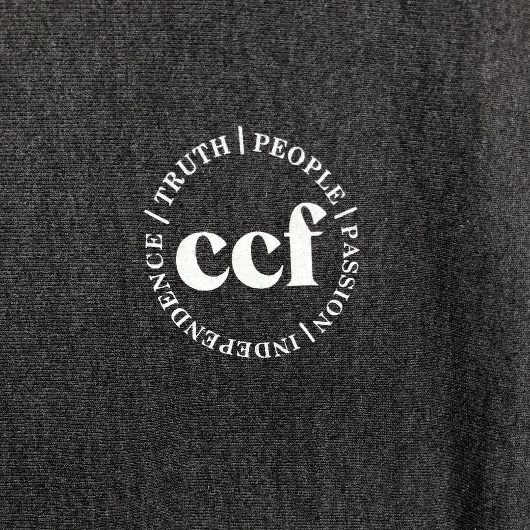 Champion REVERSE WEAVE Reverse Weave Printed Sweatshirt Trainer Men's M size cotton Charcoal Vintage Second Hand