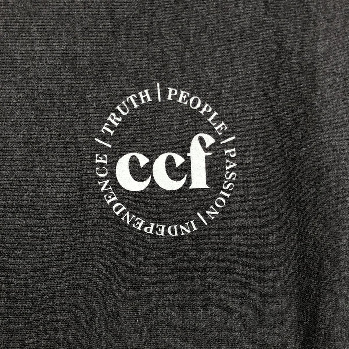Champion REVERSE WEAVE Reverse Weave Printed Sweatshirt Trainer Men's M size cotton Charcoal Vintage Second Hand