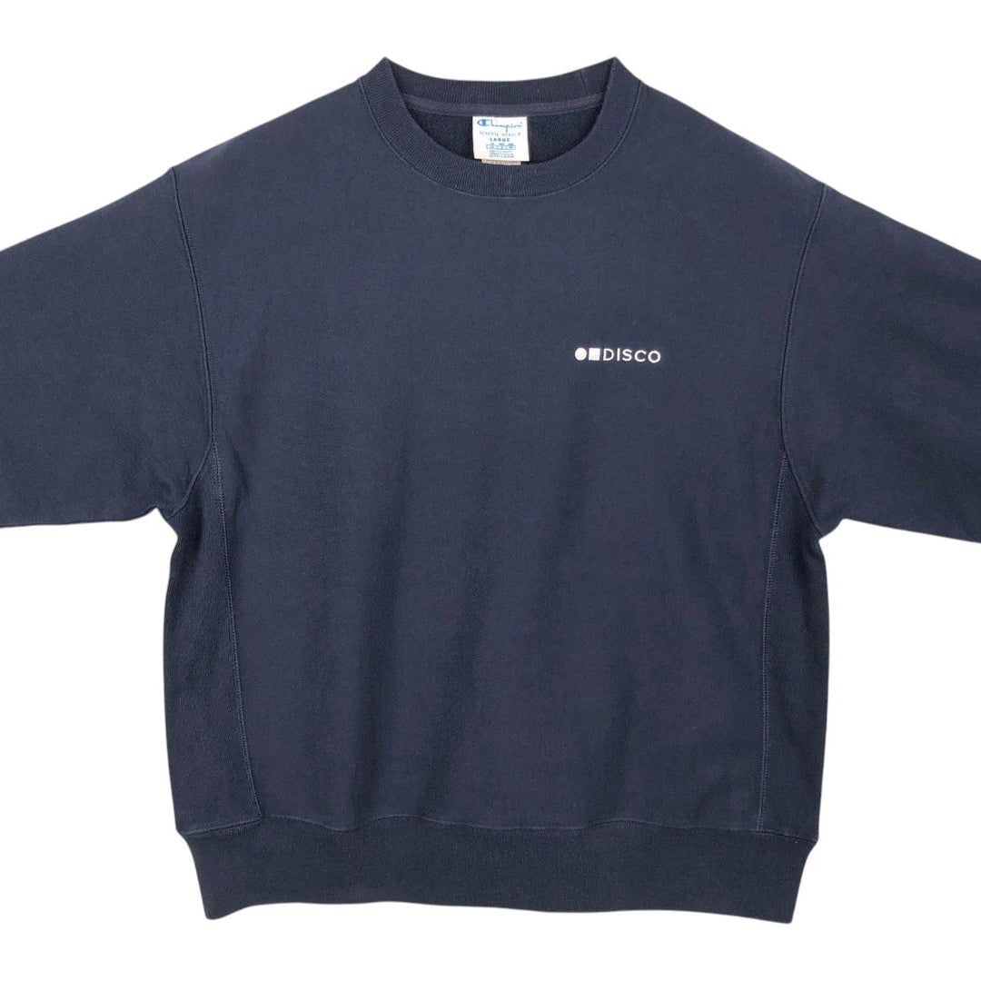 Champion Reverse Weave Logo Sweatshirt, Men's Size L cotton navy blue type Vintage Second Hand