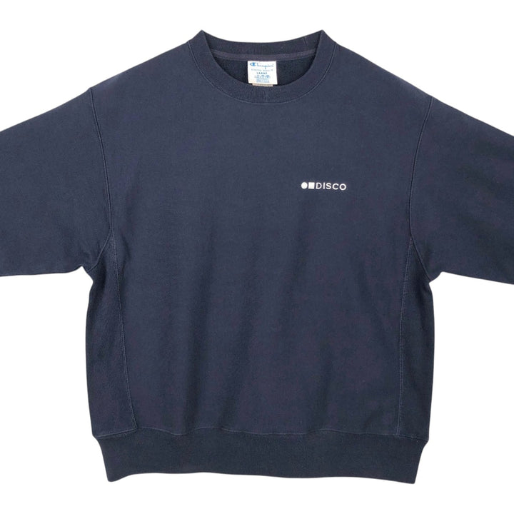 Champion Reverse Weave Logo Sweatshirt, Men's Size L cotton navy blue type Vintage Second Hand