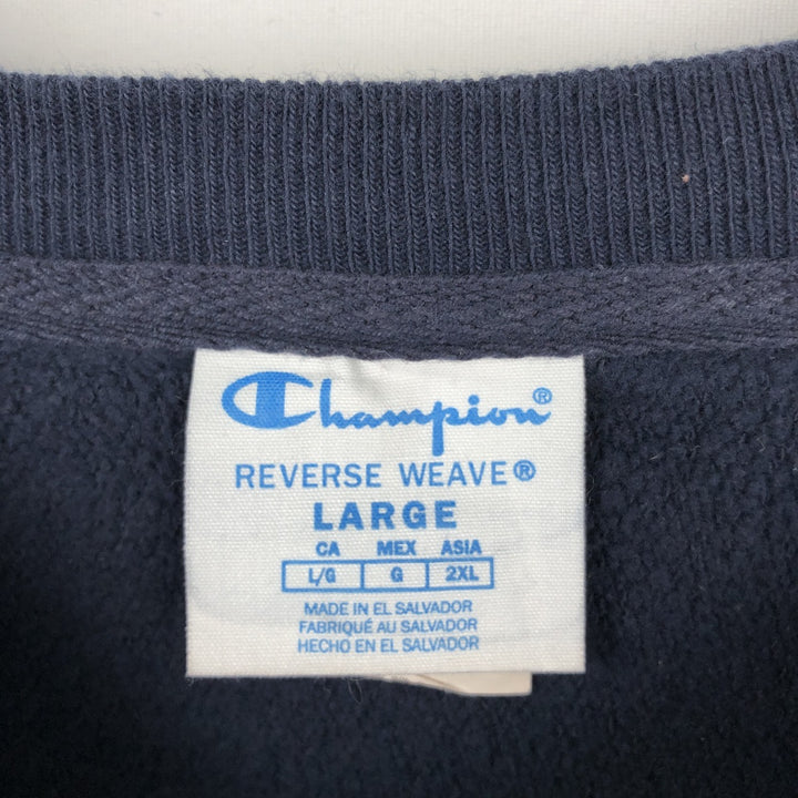 Champion Reverse Weave Logo Sweatshirt, Men's Size L cotton navy blue type Vintage Second Hand
