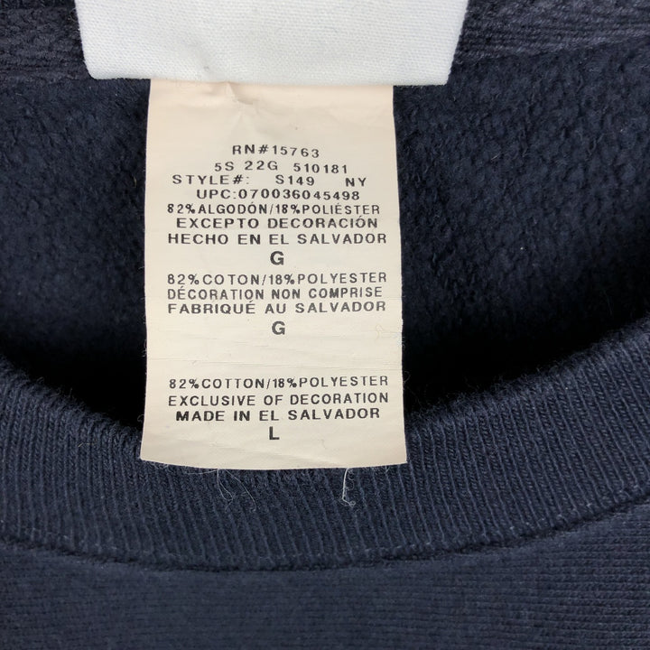 Champion Reverse Weave Logo Sweatshirt, Men's Size L cotton navy blue type Vintage Second Hand