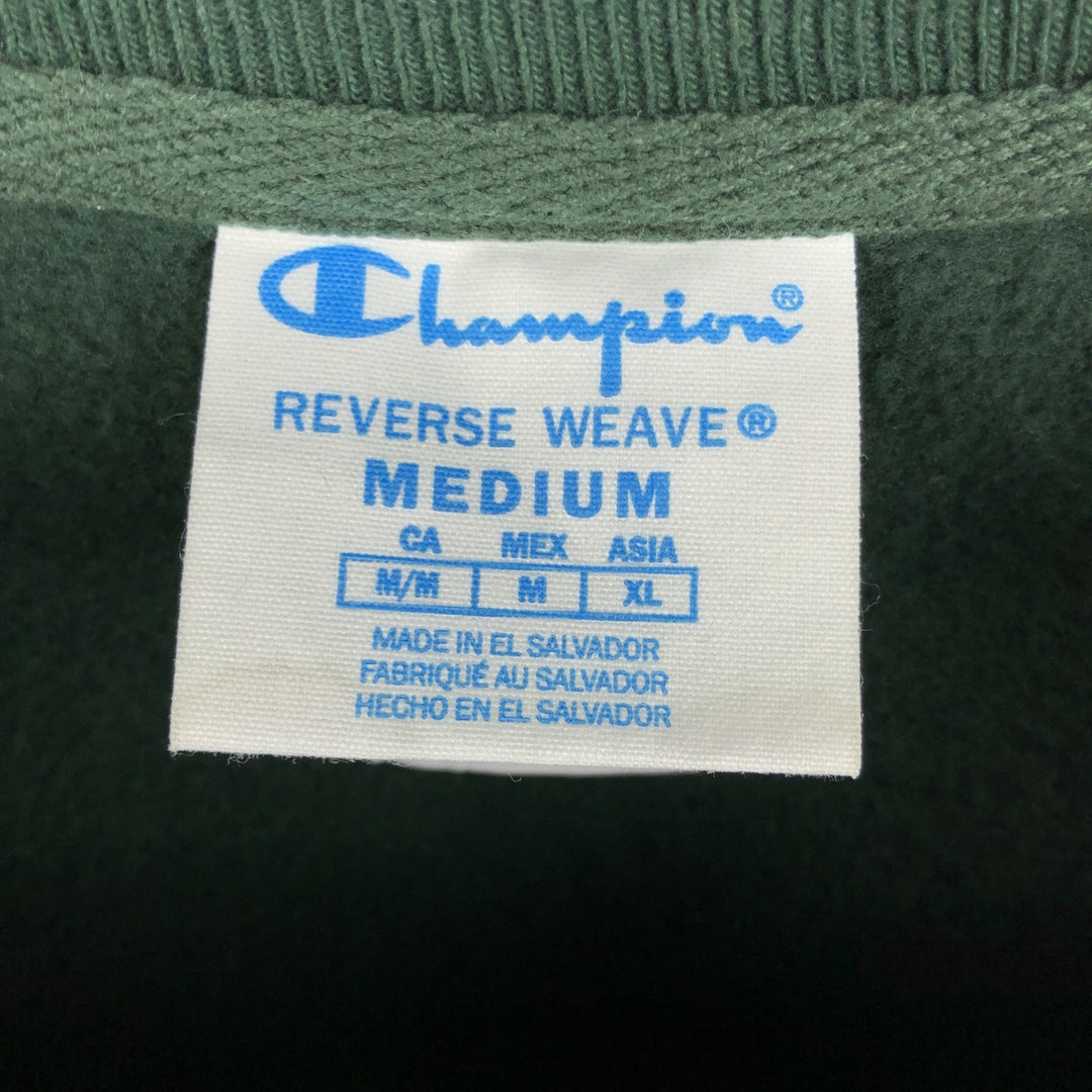 Champion REVERSE WEAVE Reverse Weave Logo Sweatshirt, Men's Size M cotton green type Vintage Second Hand