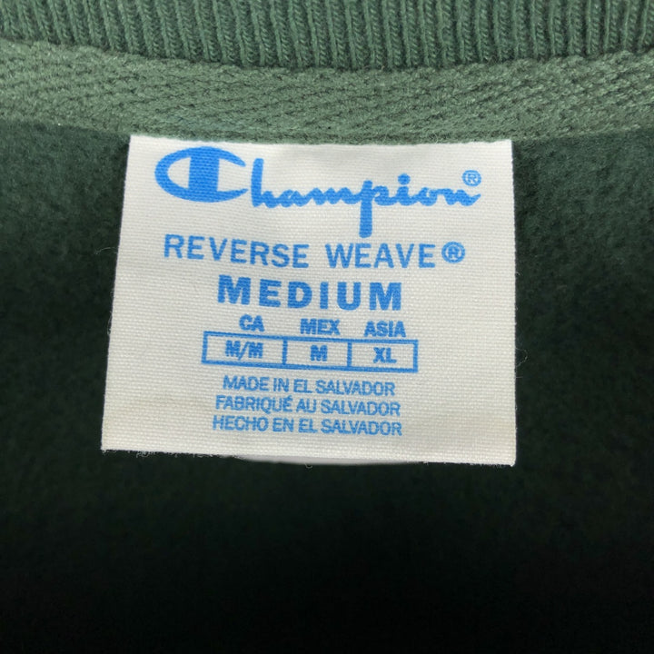 Champion REVERSE WEAVE Reverse Weave Logo Sweatshirt, Men's Size M cotton green type Vintage Second Hand