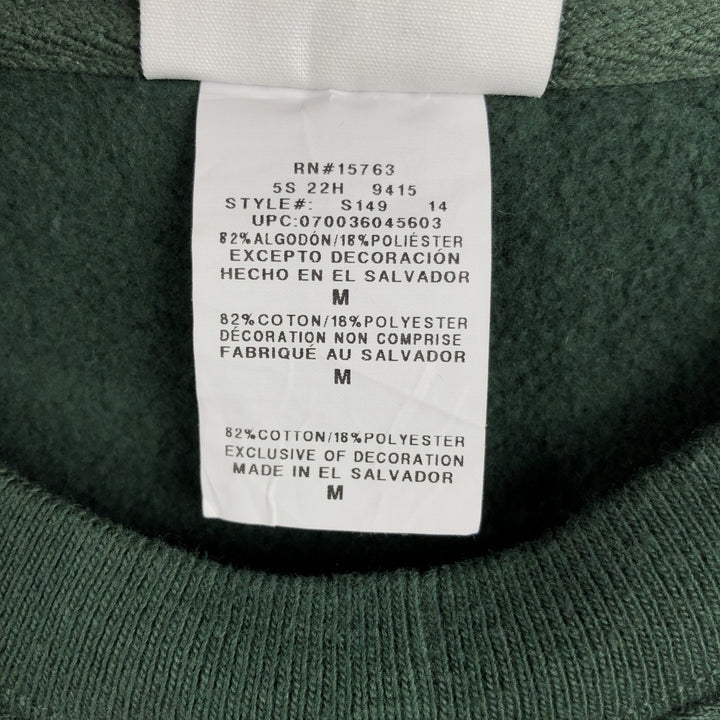 Champion REVERSE WEAVE Reverse Weave Logo Sweatshirt, Men's Size M cotton green type Vintage Second Hand