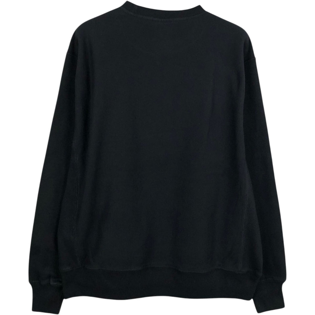 Champion REVERSE WEAVE DECARO'S PIZZERIA advertising sweatshirt, men's size L (approx.) cotton black type Vintage Second Hand