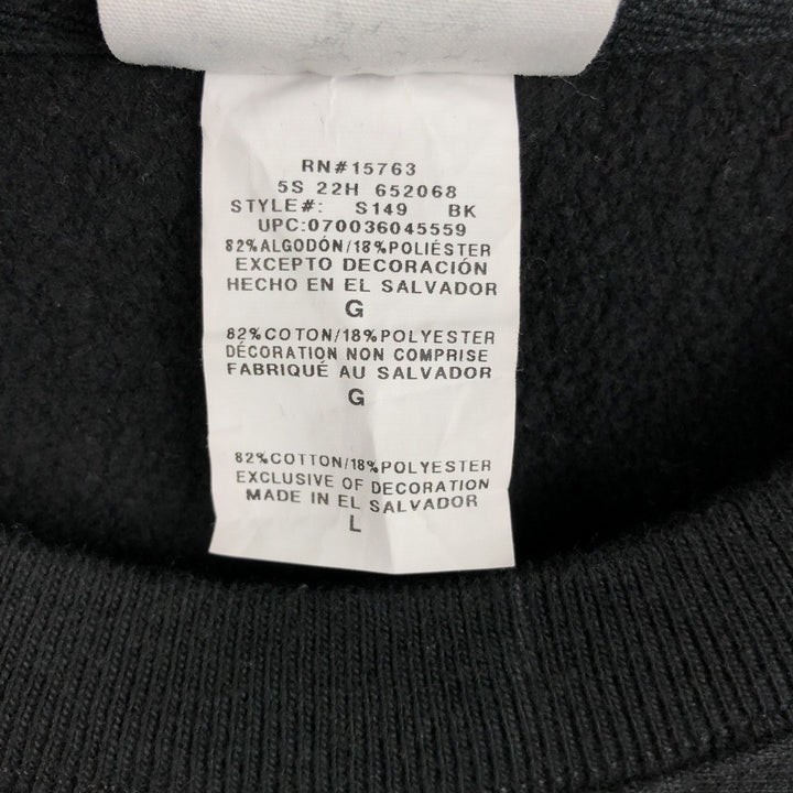 Champion REVERSE WEAVE DECARO'S PIZZERIA advertising sweatshirt, men's size L (approx.) cotton black type Vintage Second Hand