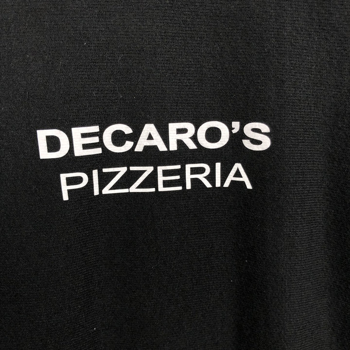 Champion REVERSE WEAVE DECARO'S PIZZERIA advertising sweatshirt, men's size L (approx.) cotton black type Vintage Second Hand