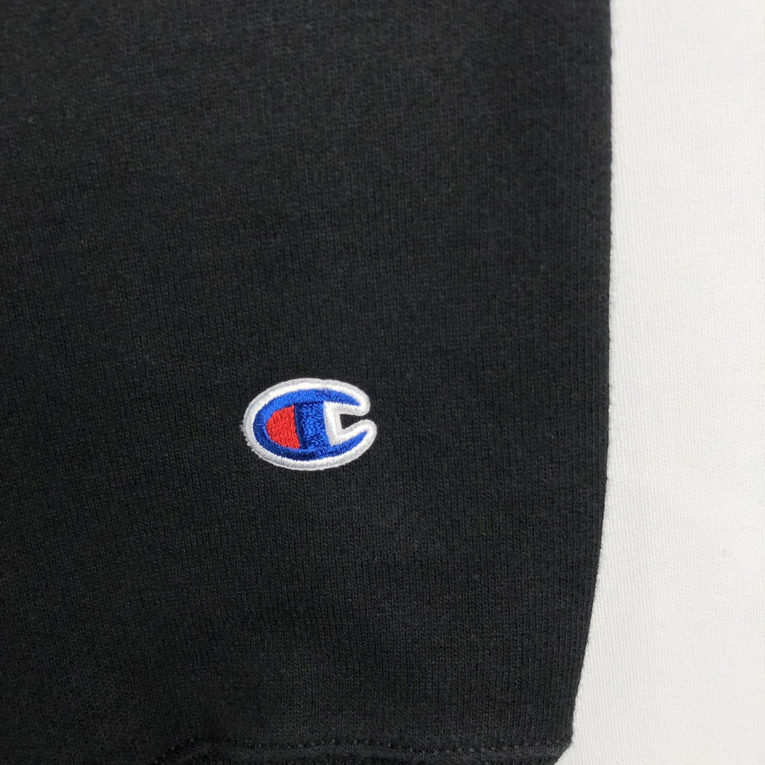 Champion REVERSE WEAVE DECARO'S PIZZERIA advertising sweatshirt, men's size L (approx.) cotton black type Vintage Second Hand