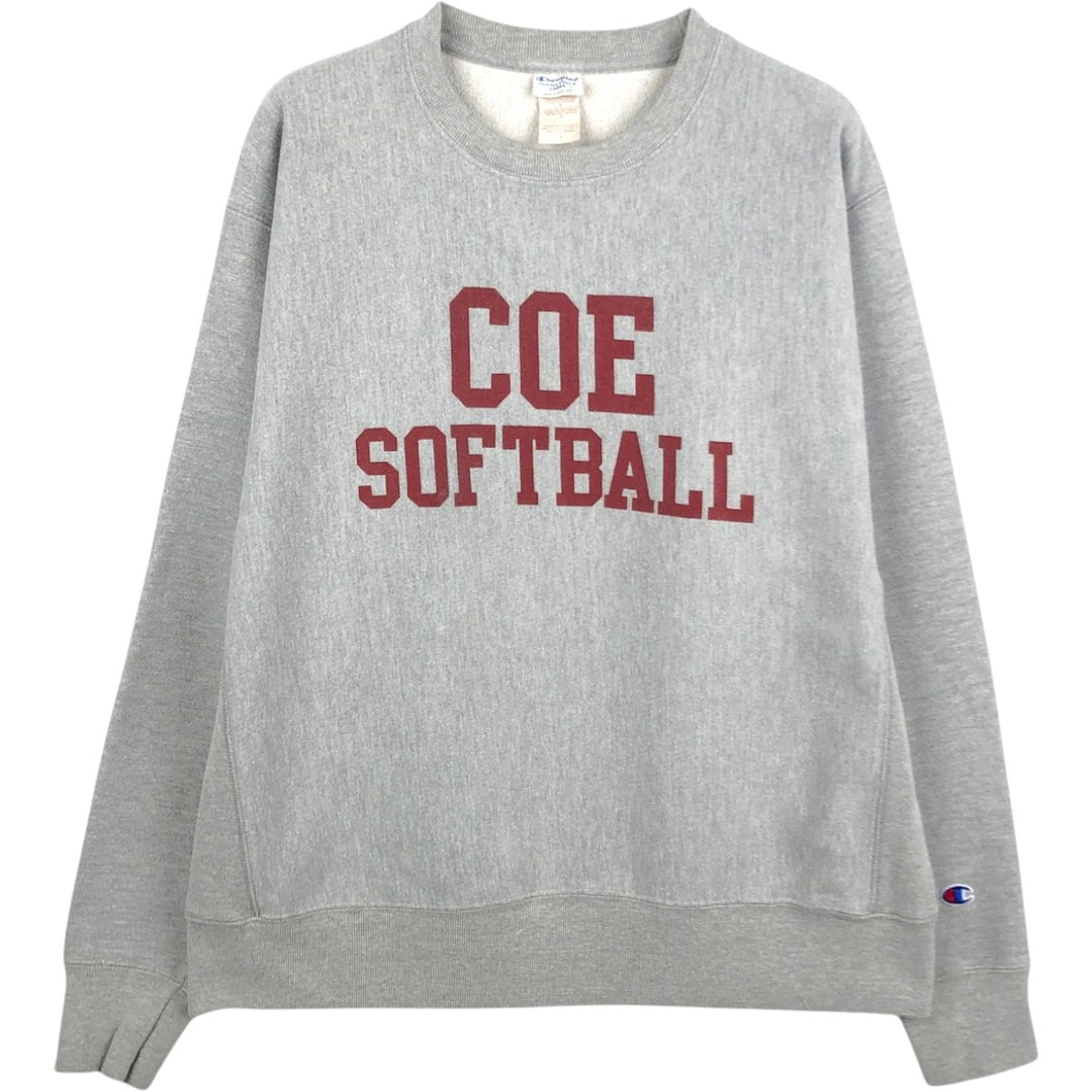 Champion REVERSE WEAVE Reverse Weave College Sweatshirt Trainer Men's L size cotton gray type Vintage Second Hand