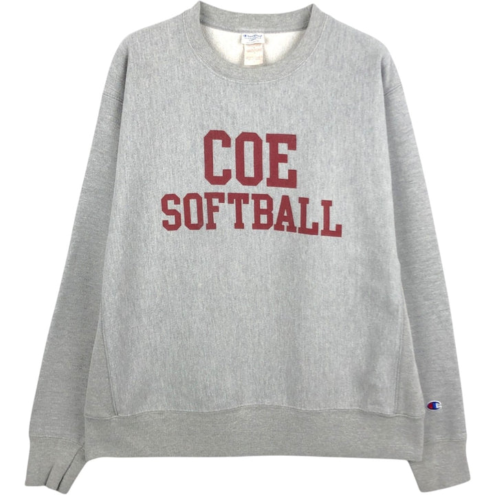 Champion REVERSE WEAVE Reverse Weave College Sweatshirt Trainer Men's L size cotton gray type Vintage Second Hand