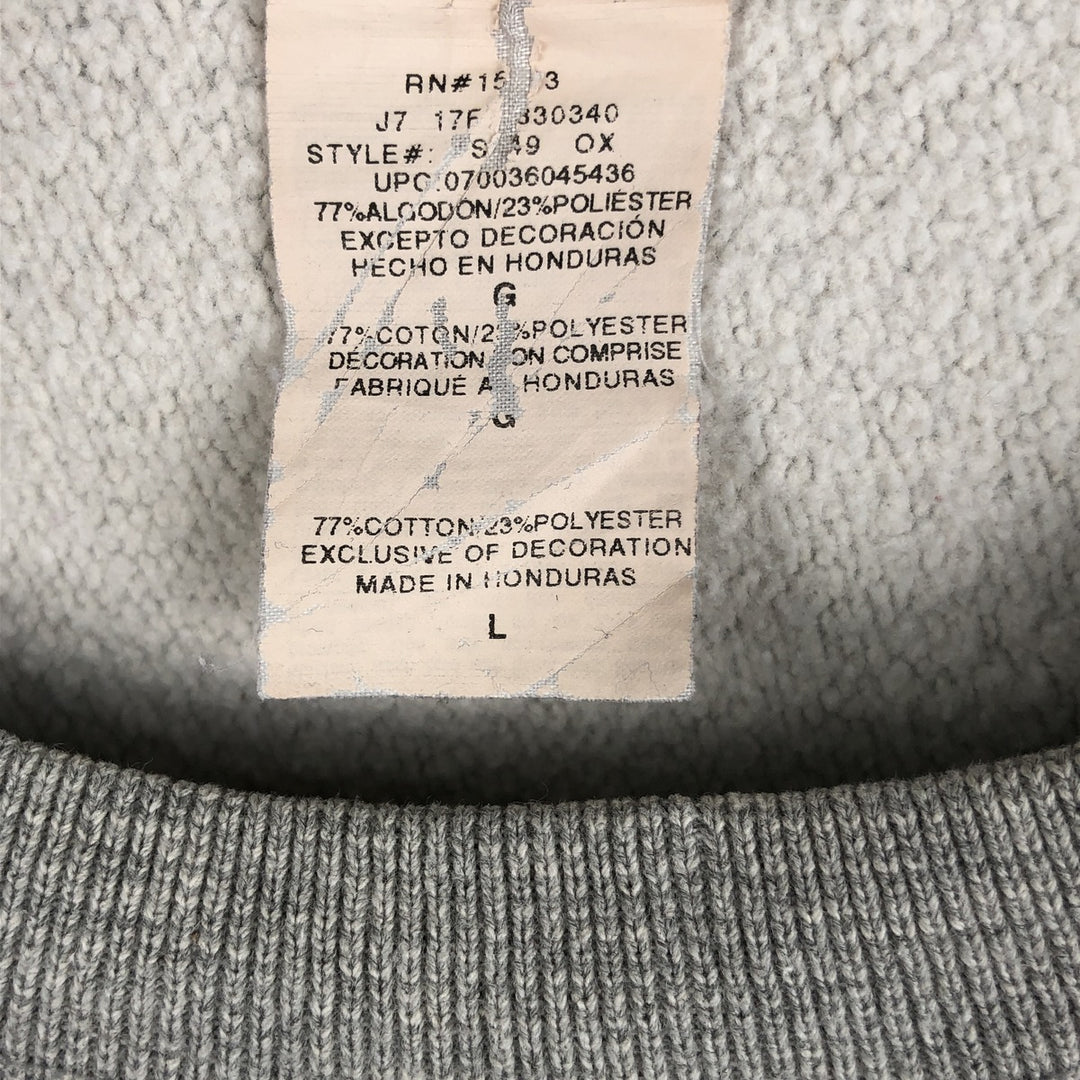 Champion REVERSE WEAVE Reverse Weave College Sweatshirt Trainer Men's L size cotton gray type Vintage Second Hand