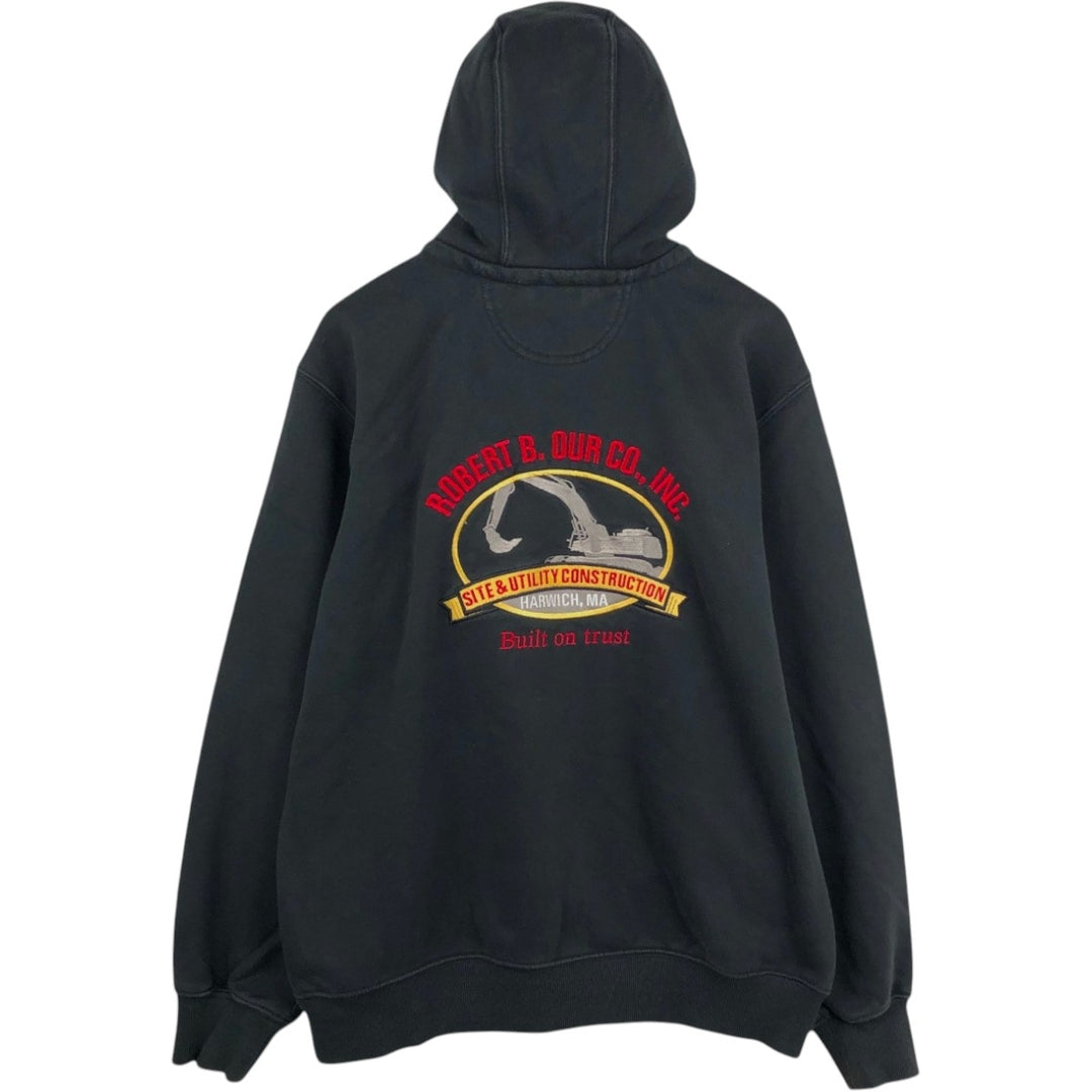 Carhartt Robert B. Our Co., Inc. Half-Zip Advertising Sweatshirt Pullover Hoodie, Men's Size L (approx.) cotton black type Vintage Second Hand