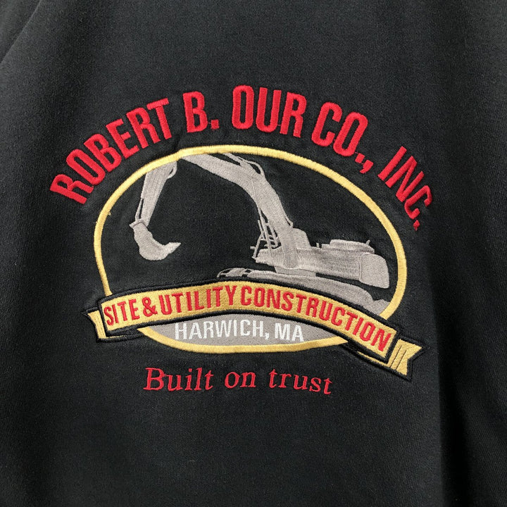 Carhartt Robert B. Our Co., Inc. Half-Zip Advertising Sweatshirt Pullover Hoodie, Men's Size L (approx.) cotton black type Vintage Second Hand