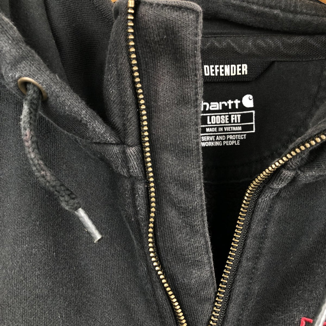 Carhartt Robert B. Our Co., Inc. Half-Zip Advertising Sweatshirt Pullover Hoodie, Men's Size L (approx.) cotton black type Vintage Second Hand