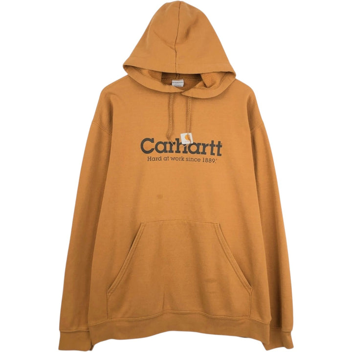Carhartt vintage logo sweatshirt pullover hoodie, men's size XL. cotton Copper Vintage Second Hand