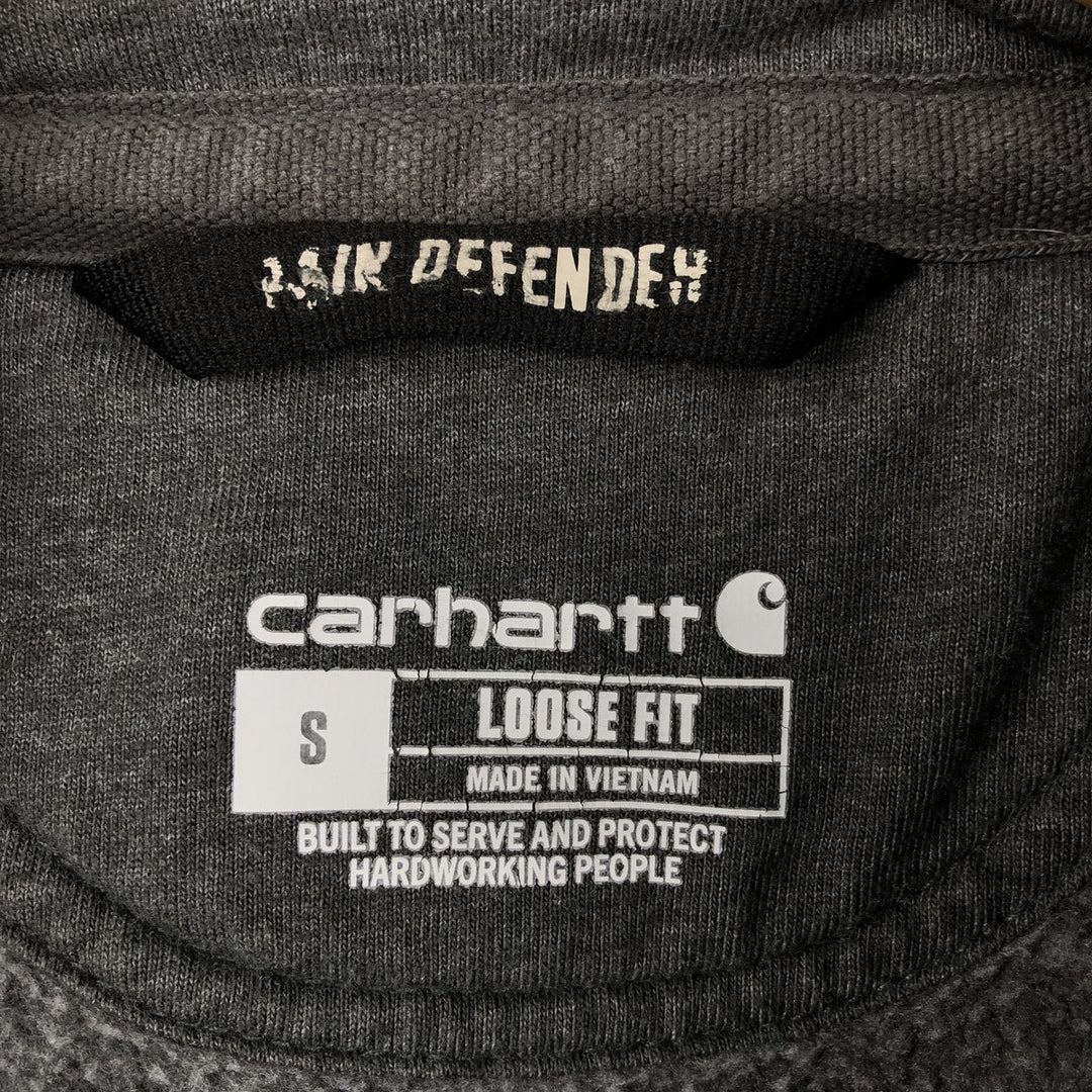 Carhartt Above and Beyond Heating and Air Conditioning YORK Advertising Sweat Half-Zip Hoodie cotton Charcoal Vintage Second Hand