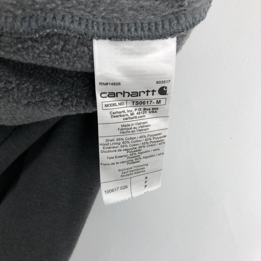Carhartt Above and Beyond Heating and Air Conditioning YORK Advertising Sweat Half-Zip Hoodie cotton Charcoal Vintage Second Hand