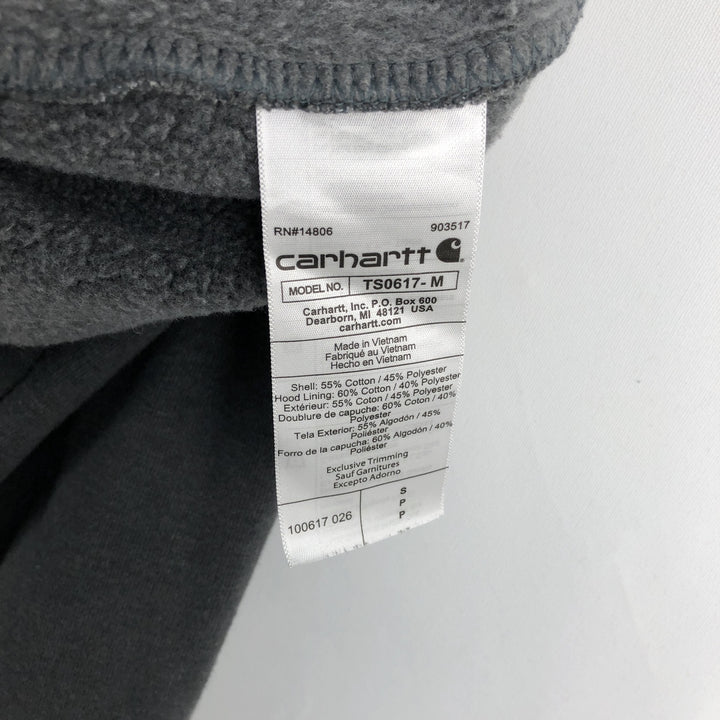 Carhartt Above and Beyond Heating and Air Conditioning YORK Advertising Sweat Half-Zip Hoodie cotton Charcoal Vintage Second Hand