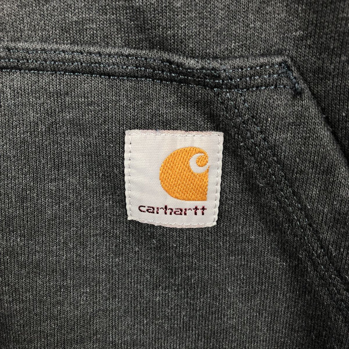 Carhartt Above and Beyond Heating and Air Conditioning YORK Advertising Sweat Half-Zip Hoodie cotton Charcoal Vintage Second Hand