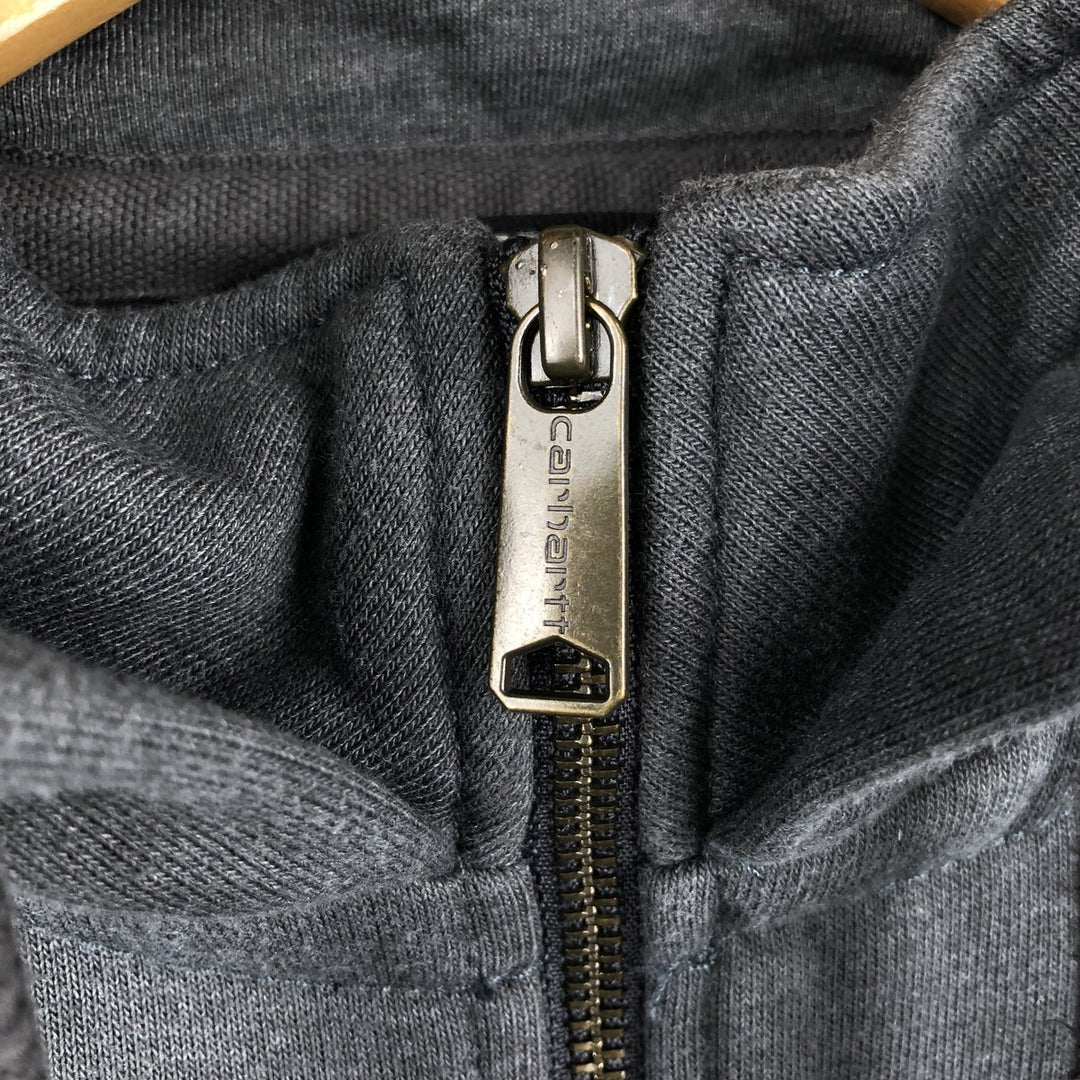 Carhartt Above and Beyond Heating and Air Conditioning YORK Advertising Sweat Half-Zip Hoodie cotton Charcoal Vintage Second Hand