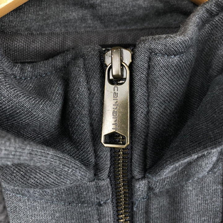 Carhartt Above and Beyond Heating and Air Conditioning YORK Advertising Sweat Half-Zip Hoodie cotton Charcoal Vintage Second Hand