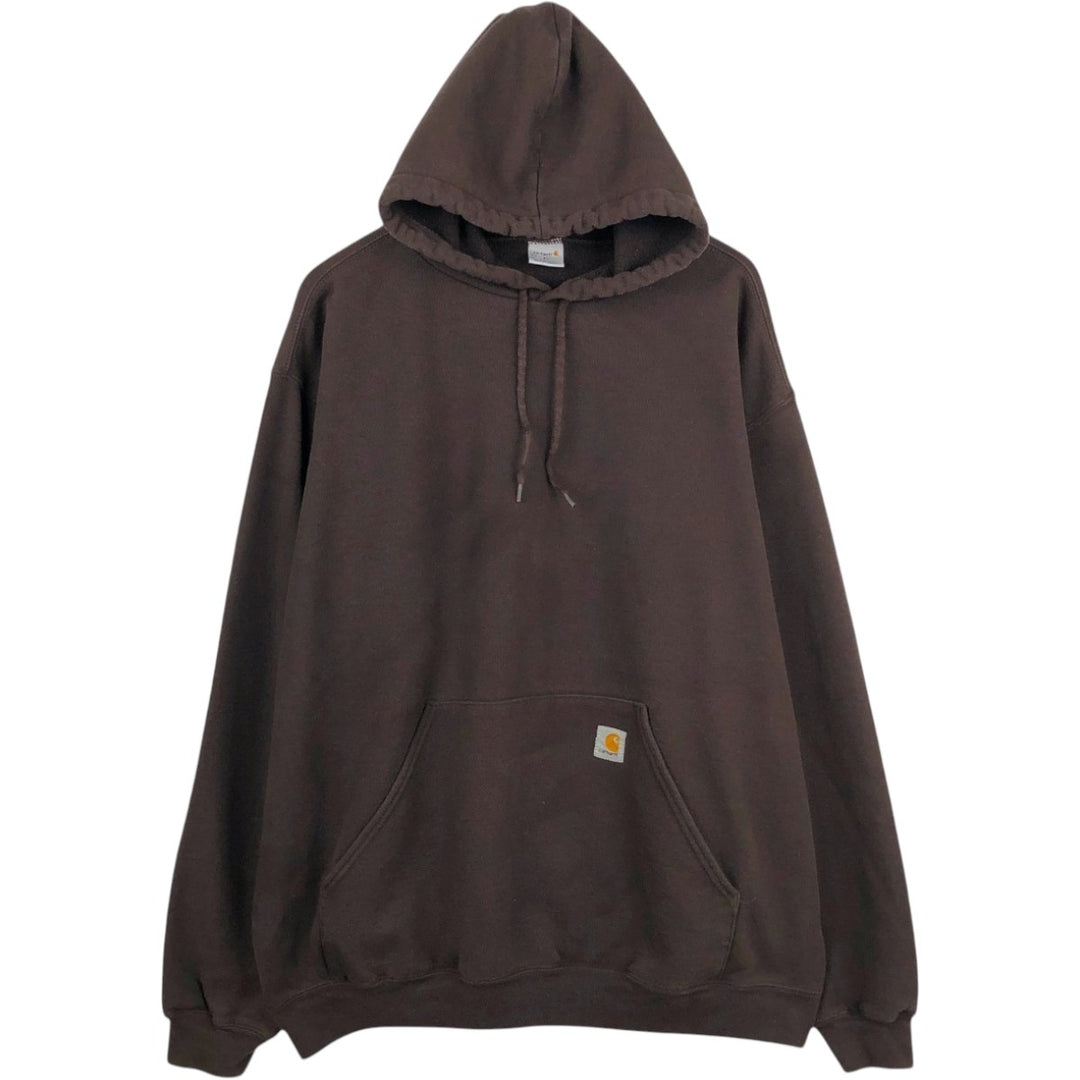 Carhartt Sweat Pullover Hoodie Men's XL Size cotton dark chocolate Vintage Second Hand