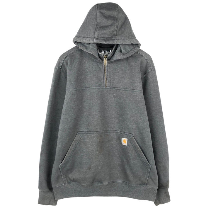 Carhartt Loose Fit Rain Defender Sweat Half-Zip Hoodie (Men's Size L) cotton Charcoal Vintage Second Hand