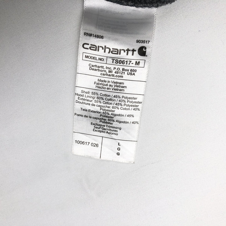 Carhartt Loose Fit Rain Defender Sweat Half-Zip Hoodie (Men's Size L) cotton Charcoal Vintage Second Hand