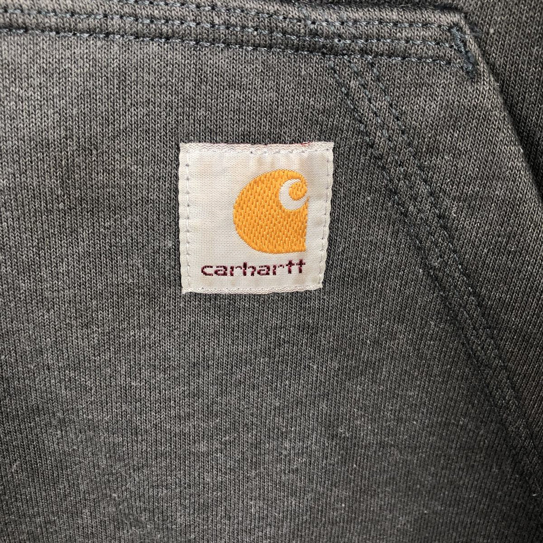 Carhartt Loose Fit Rain Defender Sweat Half-Zip Hoodie (Men's Size L) cotton Charcoal Vintage Second Hand