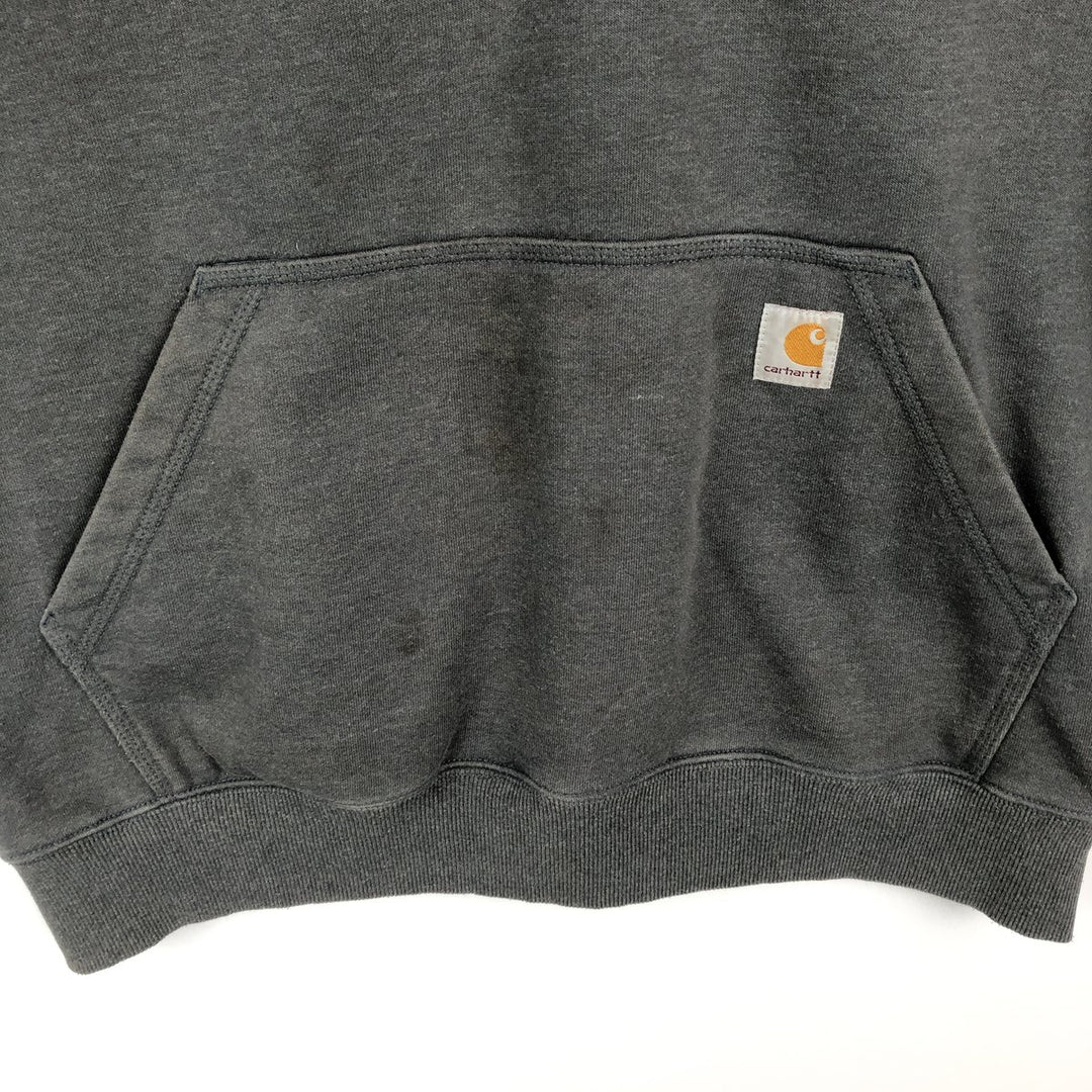 Carhartt Loose Fit Rain Defender Sweat Half-Zip Hoodie (Men's Size L) cotton Charcoal Vintage Second Hand