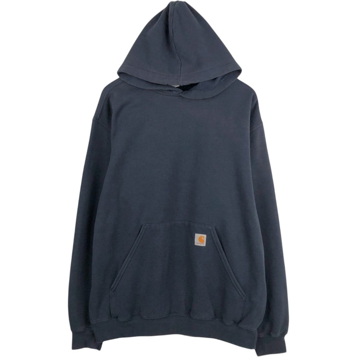 Carhartt Sweat Pullover Hoodie Men's XL Size cotton navy blue type Vintage Second Hand