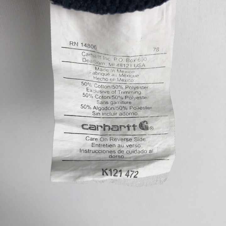 Carhartt Sweat Pullover Hoodie Men's XL Size cotton navy blue type Vintage Second Hand