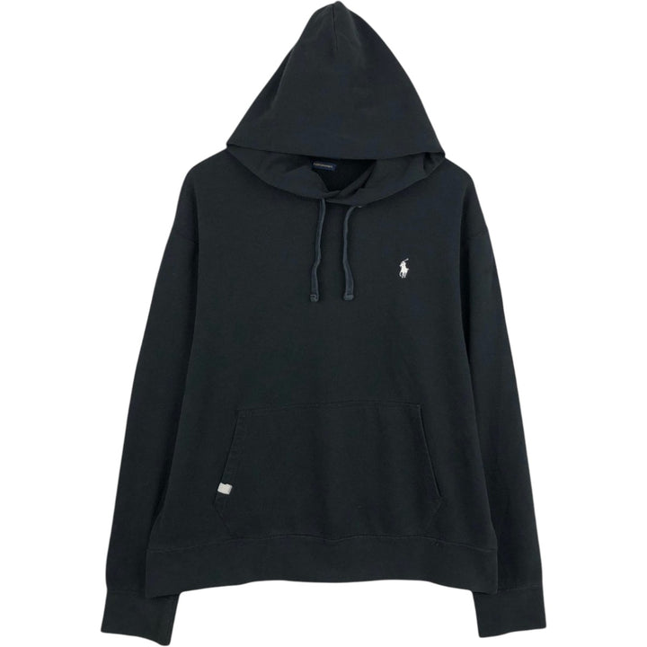 Ralph Lauren POLO RALPH LAUREN PERFORMANCE sweatshirt pullover hoodie, men's size XL unclear black type Vintage Second Hand