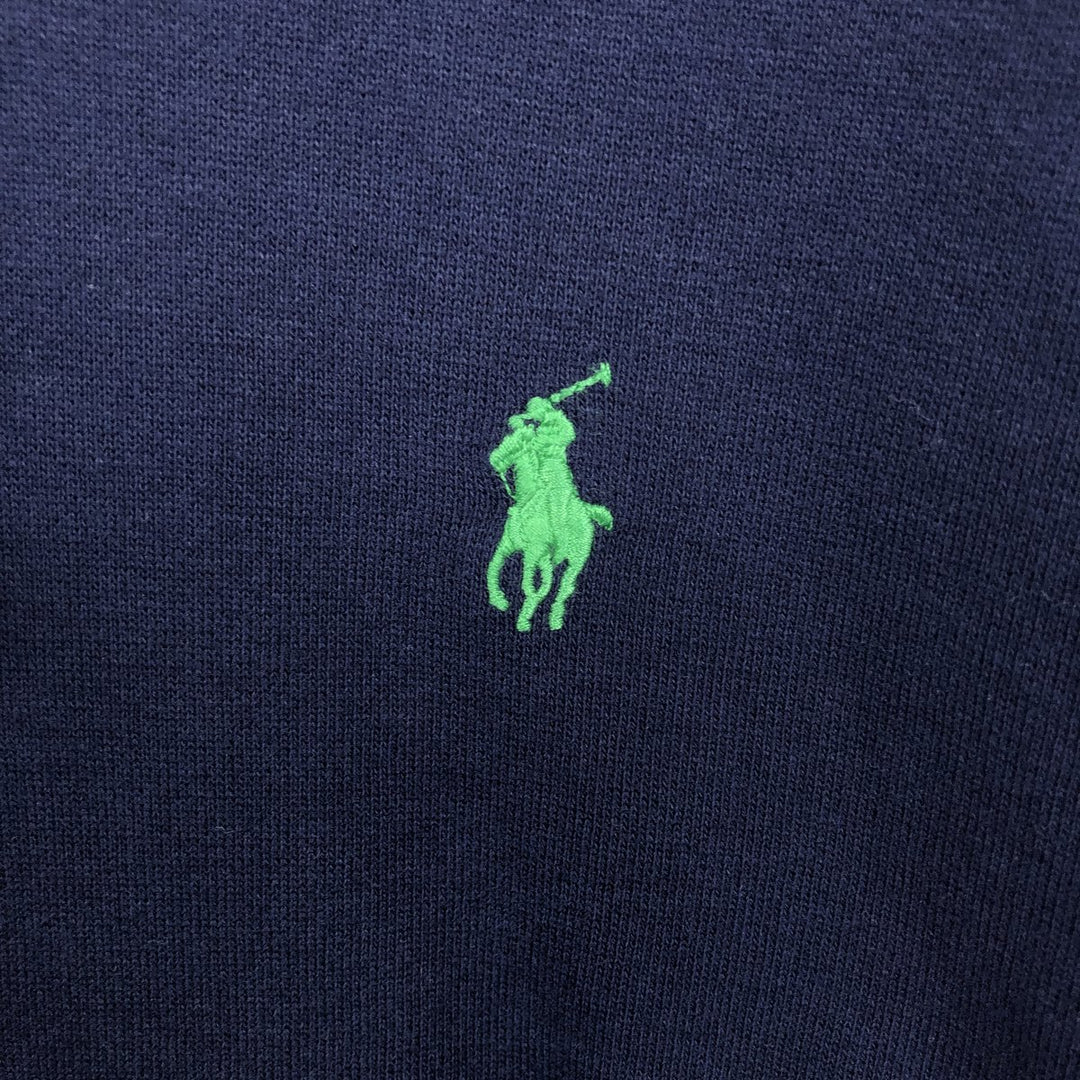 Ralph Lauren POLO RALPH LAUREN PERFORMANCE sweatshirt pullover hoodie, men's size XL cotton navy blue type Vintage Second Hand