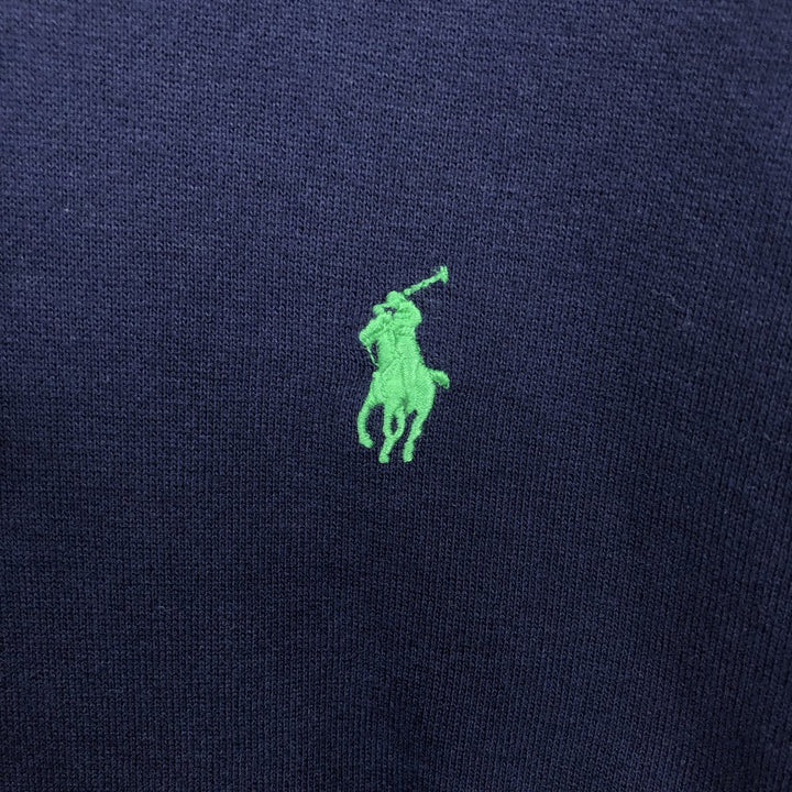 Ralph Lauren POLO RALPH LAUREN PERFORMANCE sweatshirt pullover hoodie, men's size XL cotton navy blue type Vintage Second Hand