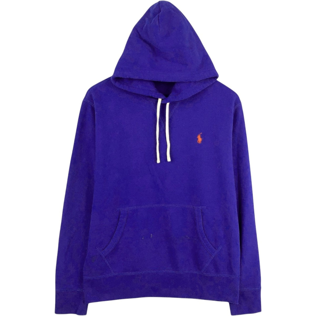 Ralph Lauren POLO RALPH LAUREN Sweatshirt pullover hoodie, men's size M cotton blue type Vintage Second Hand