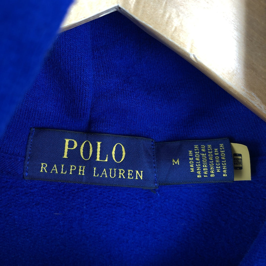 Ralph Lauren POLO RALPH LAUREN Sweatshirt pullover hoodie, men's size M cotton blue type Vintage Second Hand