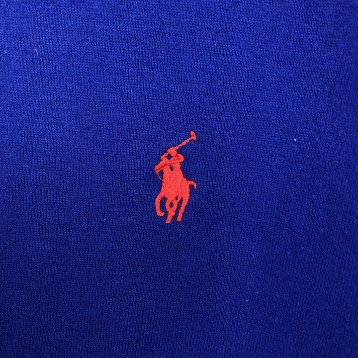 Ralph Lauren POLO RALPH LAUREN Sweatshirt pullover hoodie, men's size M cotton blue type Vintage Second Hand