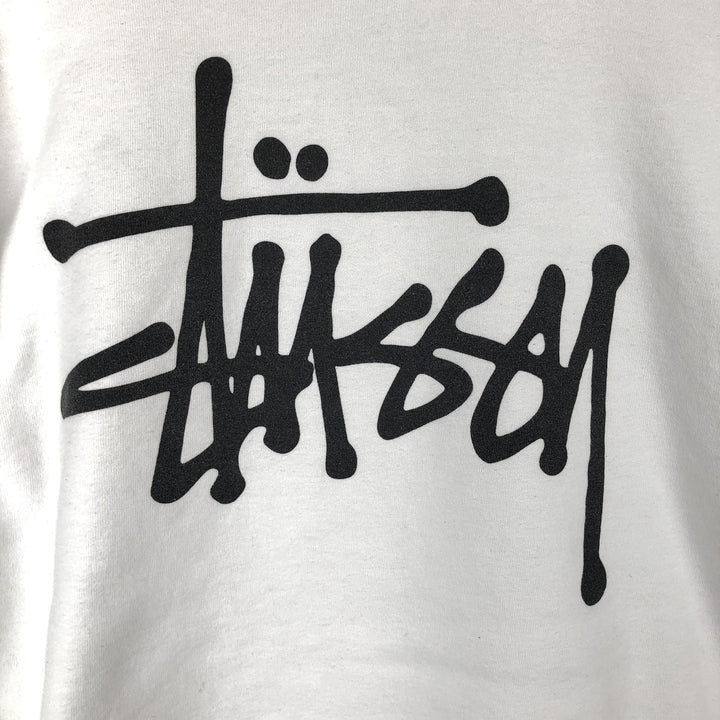 Stussy sweatshirt pullover hoodie, men's size M polyester white type Vintage Second Hand