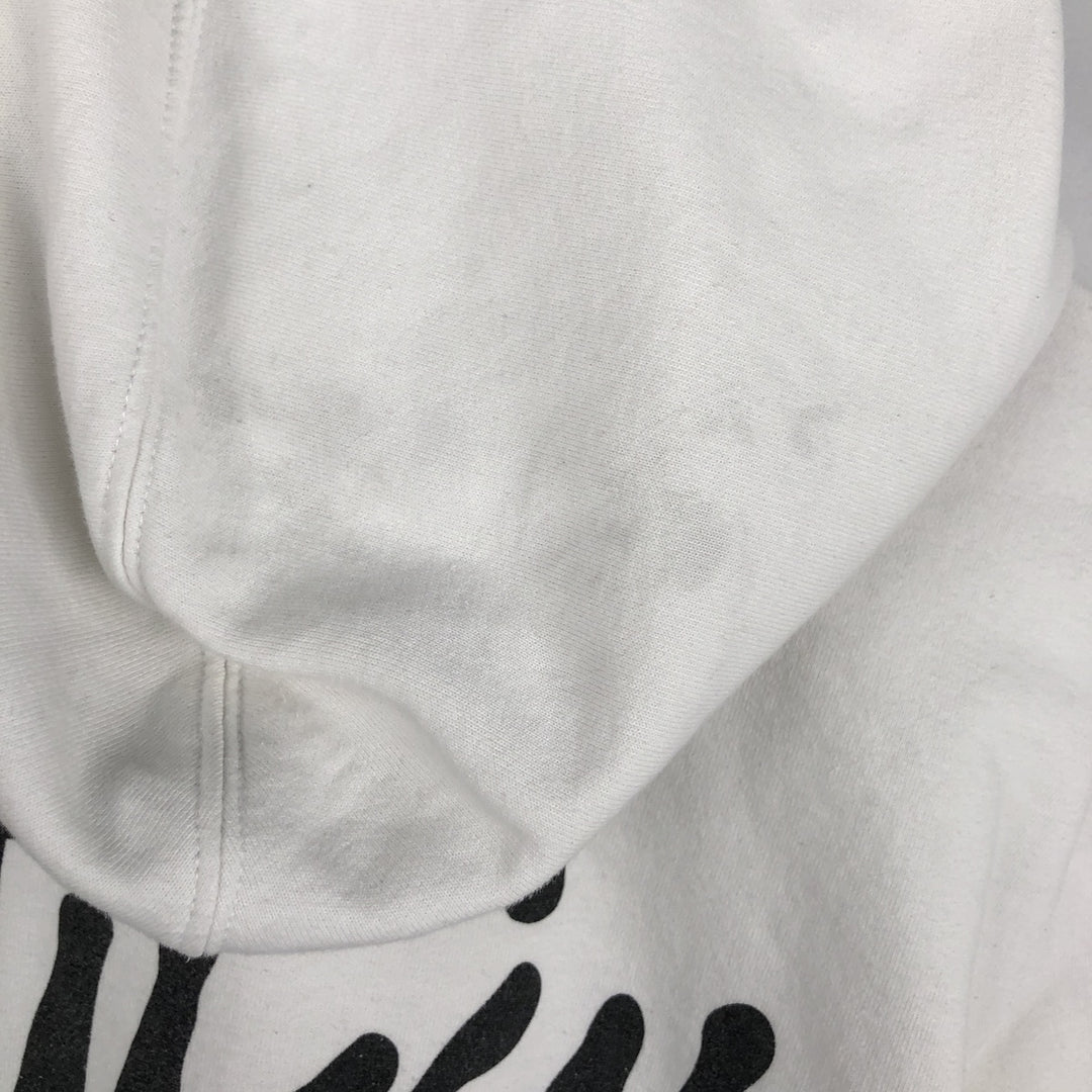 Stussy sweatshirt pullover hoodie, men's size M polyester white type Vintage Second Hand