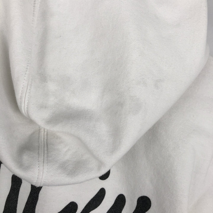 Stussy sweatshirt pullover hoodie, men's size M polyester white type Vintage Second Hand